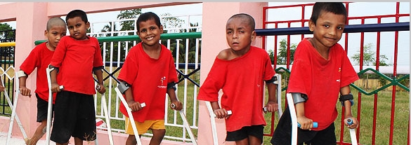 FEED 125 PHYSICALLY, VISUALLY AND MENTALLY CHALLENGED CHILDREN WITH SKILL TRAINING FOR A YEAR